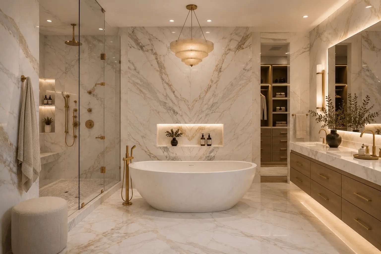 Luxury bathroom remodel Encinitas spa style soaking tub