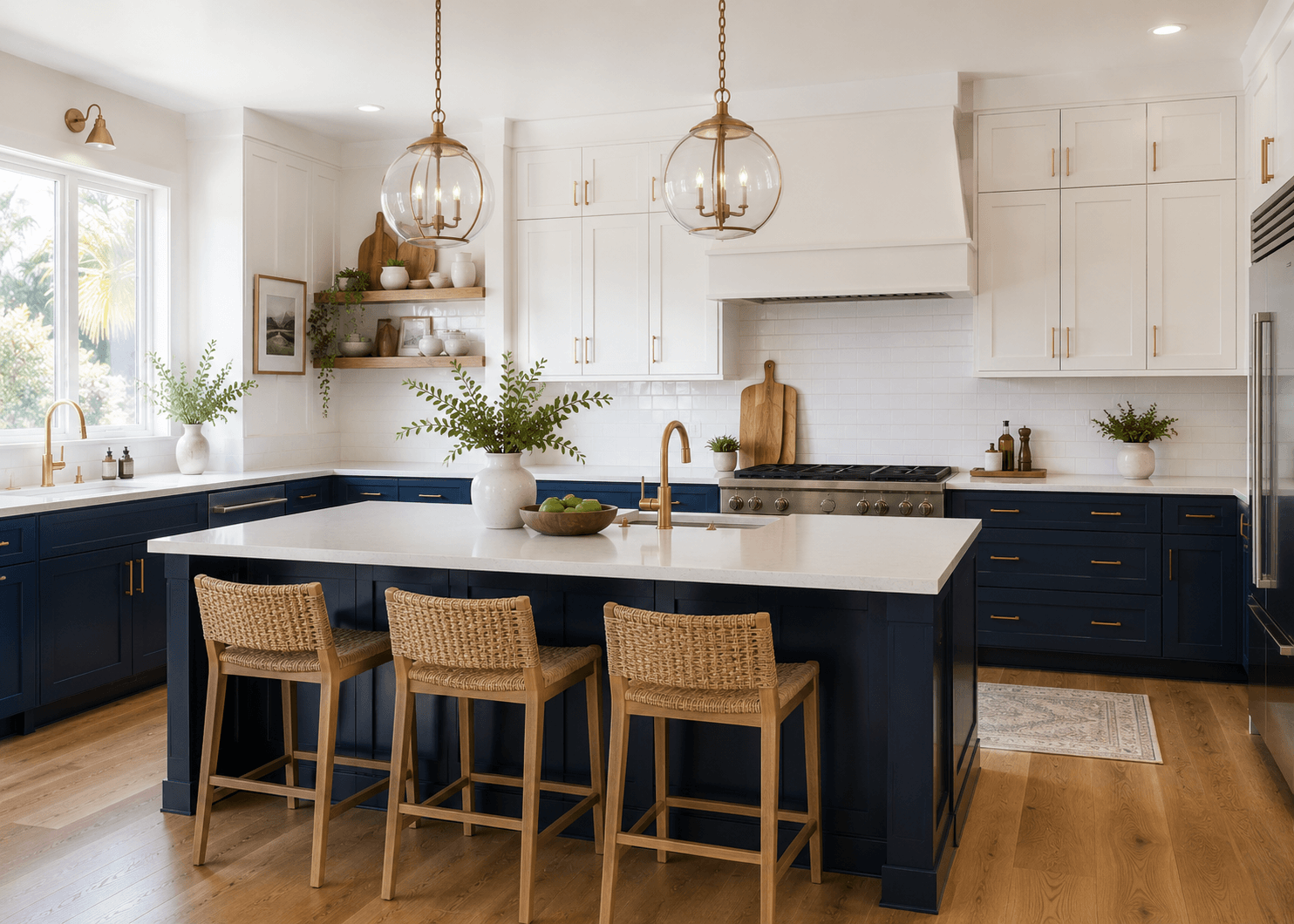 Two tone kitchen cabinets San Diego remodel